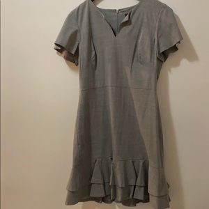 Banana Republic Gray Fit and Flare Dress, 12P